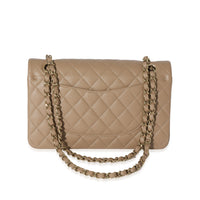 Chanel 22A Dark Beige Caviar Medium Classic Double Flap Bag