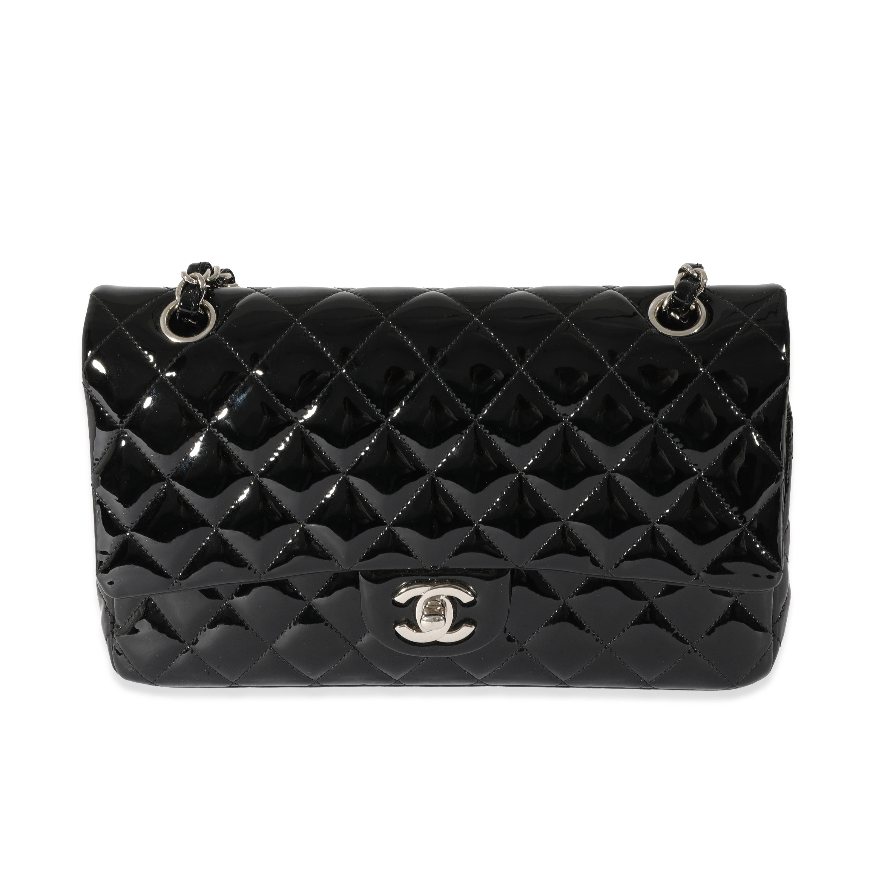 Chanel Vintage Black Quilted Patent Lunch Box Bag, myGemma
