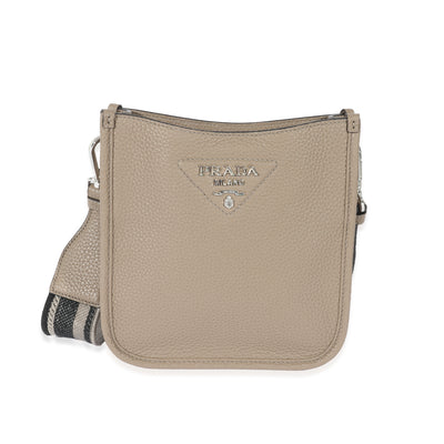 Prada Clay Grey Leather Mini Shoulder Bag