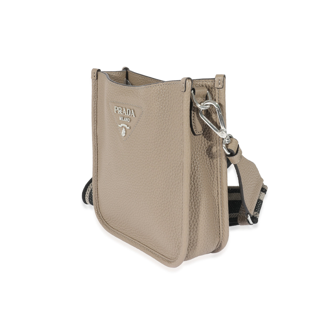 Prada Clay Grey Leather Mini Shoulder Bag myGemma Item #129041