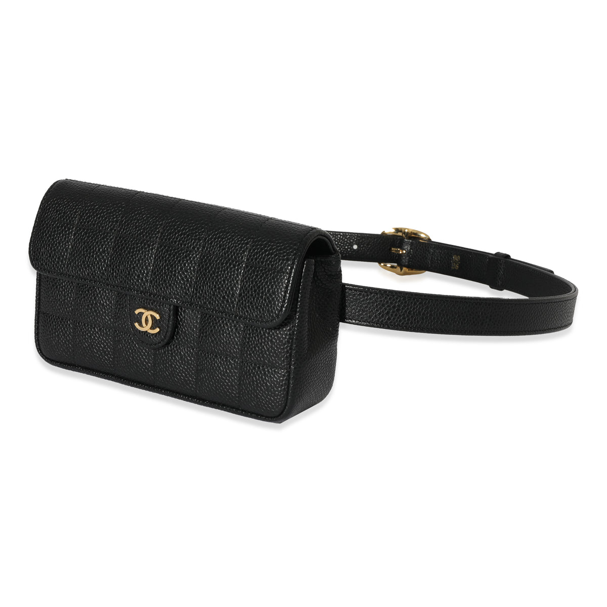 Chanel Vintage CC Square Stitch Caviar Belt Bag 90, myGemma