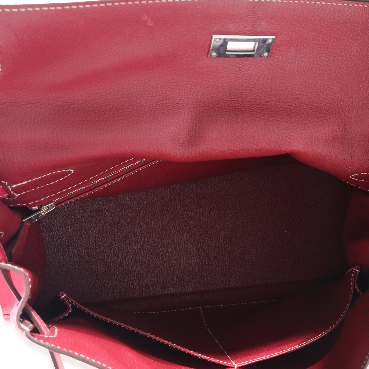 Hermes Rose Tyrien Rubis Epsom Candy Retourne Kelly 32 PHW