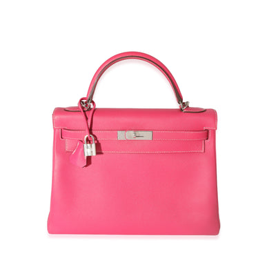 Hermes Rose Tyrien Rubis Epsom Candy Retourne Kelly 32 PHW