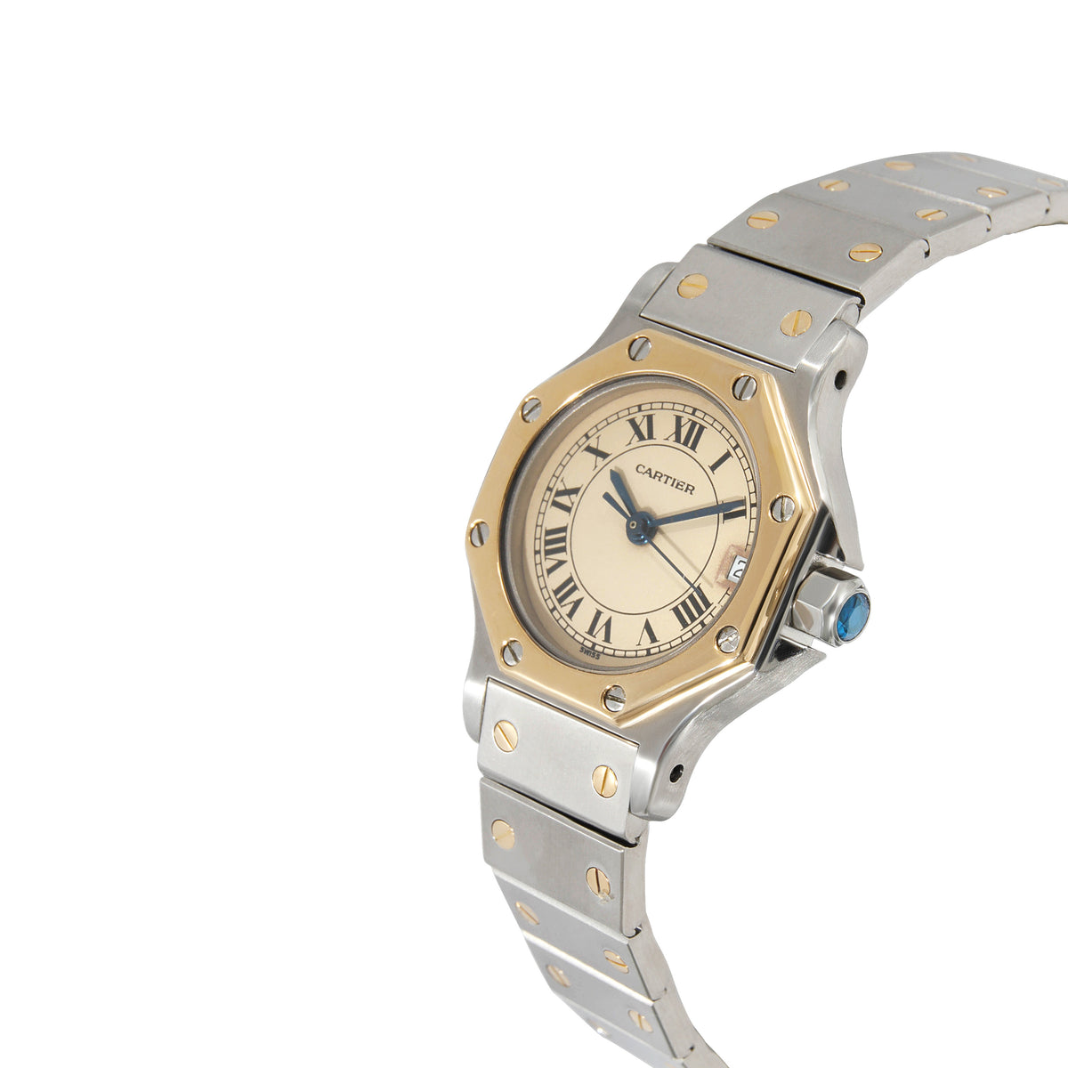 Cartier Santos Octagon 187903 Womens Watch in 18kt Stainless Steel/Yellow Gold