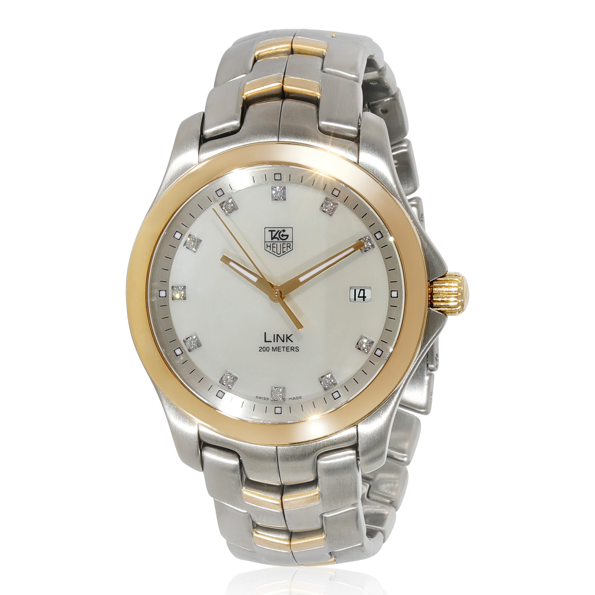 Tag Heuer Link WJF1153.BD0579 Mens Watch in 18k Stainless Steel/Yellow Gold