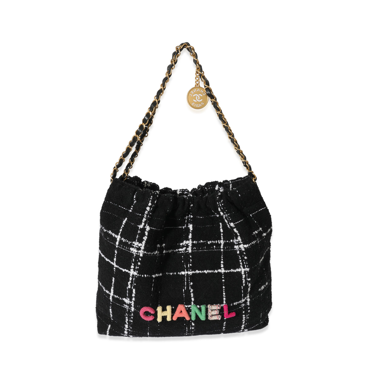 Sell Chanel Small Tweed Gabrielle Bag - Black/Multicolor
