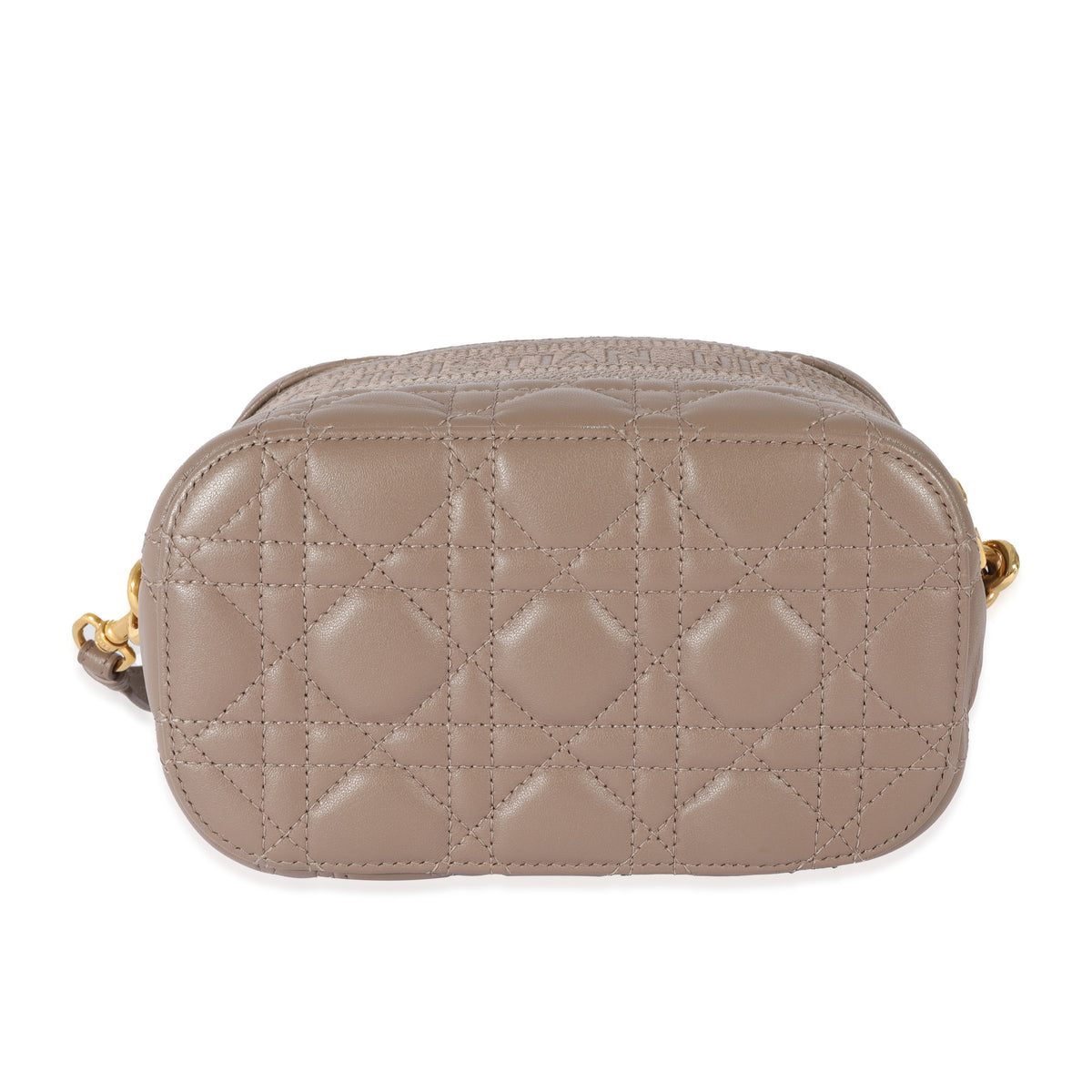 Christian Dior Beige Cannage Lambskin Small Diortravel Vanity Case