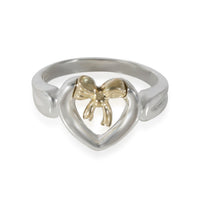 Tiffany & Co. Heart Ring With Bow in Sterling Silver & 18K Yellow Gold