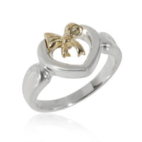 Tiffany & Co. Heart Ring With Bow in Sterling Silver & 18K Yellow Gold