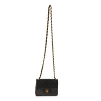 Chanel Vintage Black Lambskin 24K Mini Flap Bag