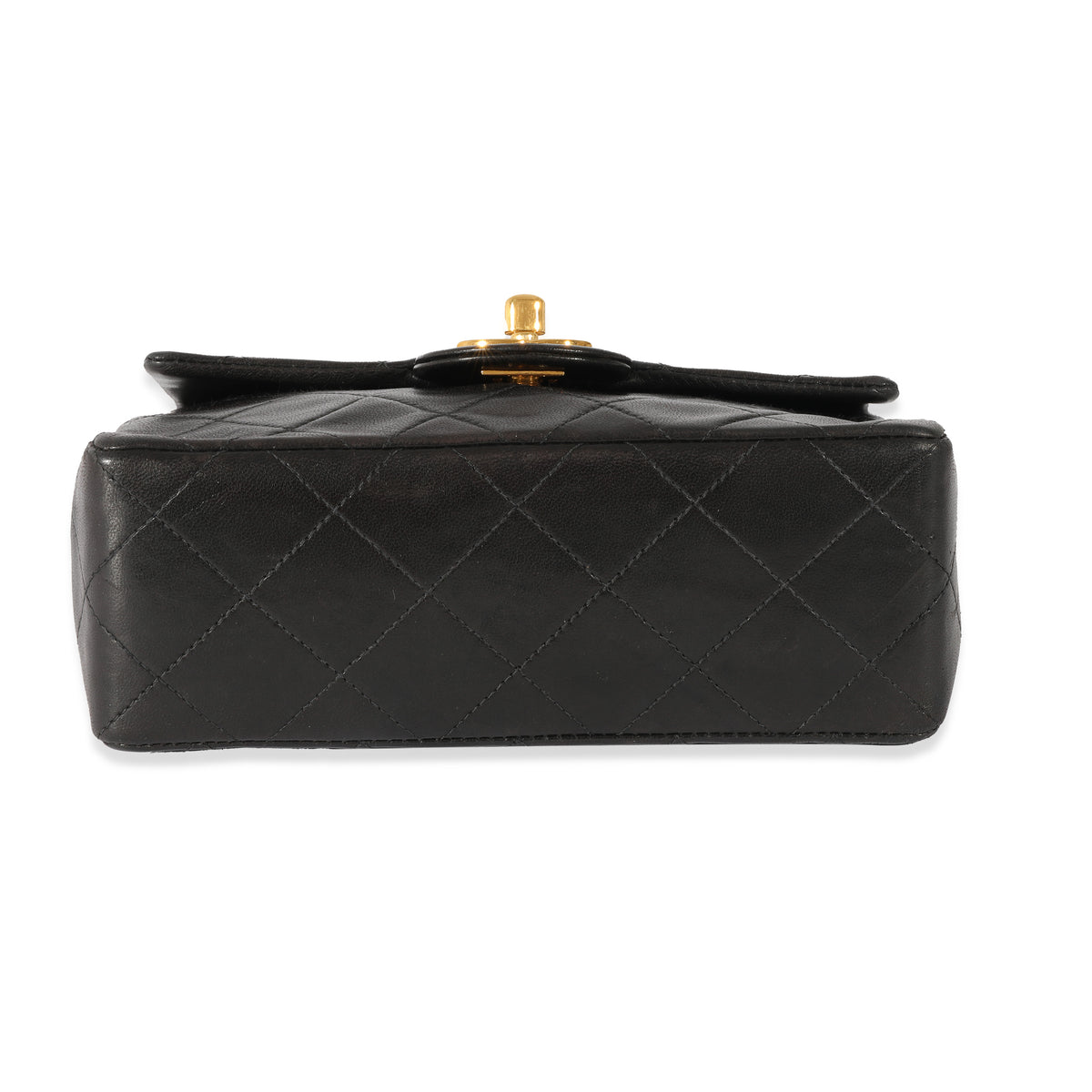 Chanel Vintage Black Lambskin 24K Mini Flap Bag