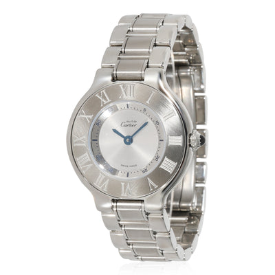 Cartier 21 Must de Cartier 1340 Womens Watch in  Stainless Steel