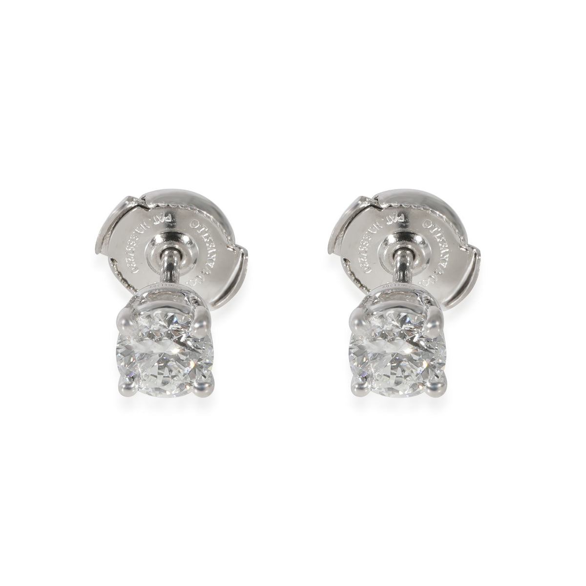 Tiffany & Co. Diamond Stud Earrings in  Platinum G VS1 1 CTW