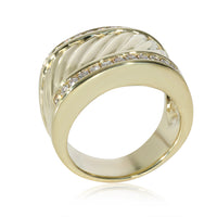 David Yurman Cigar Band with Diamonds in 18k Yellow Gold 0.48 CTW