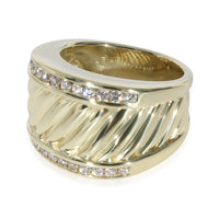 David Yurman Cigar Band with Diamonds in 18k Yellow Gold 0.48 CTW