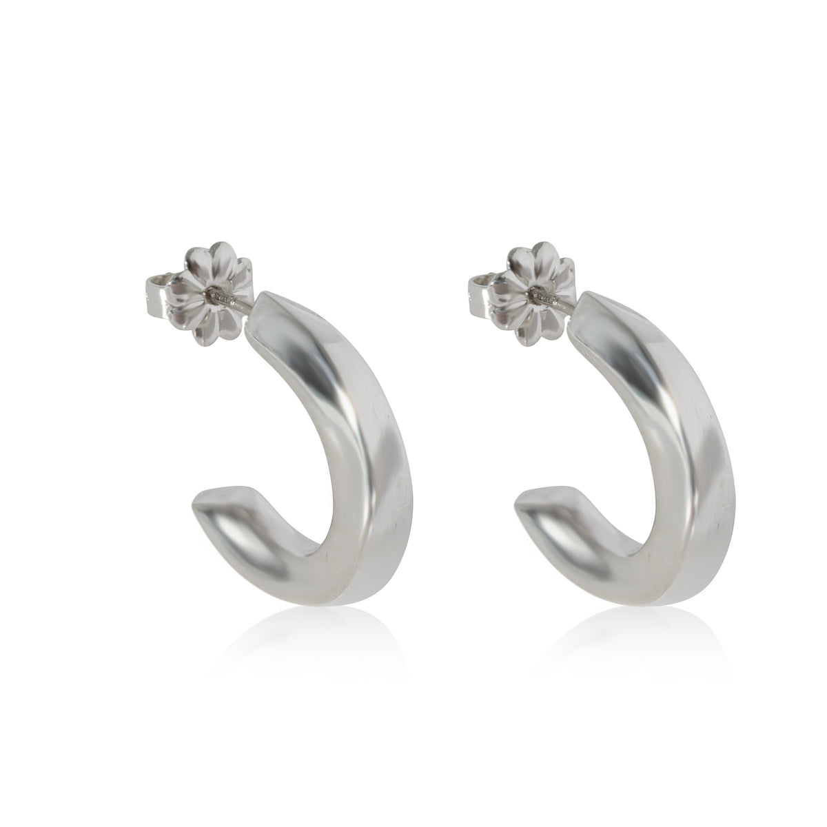 Pre-owned Louise Hoop Earrings Silver