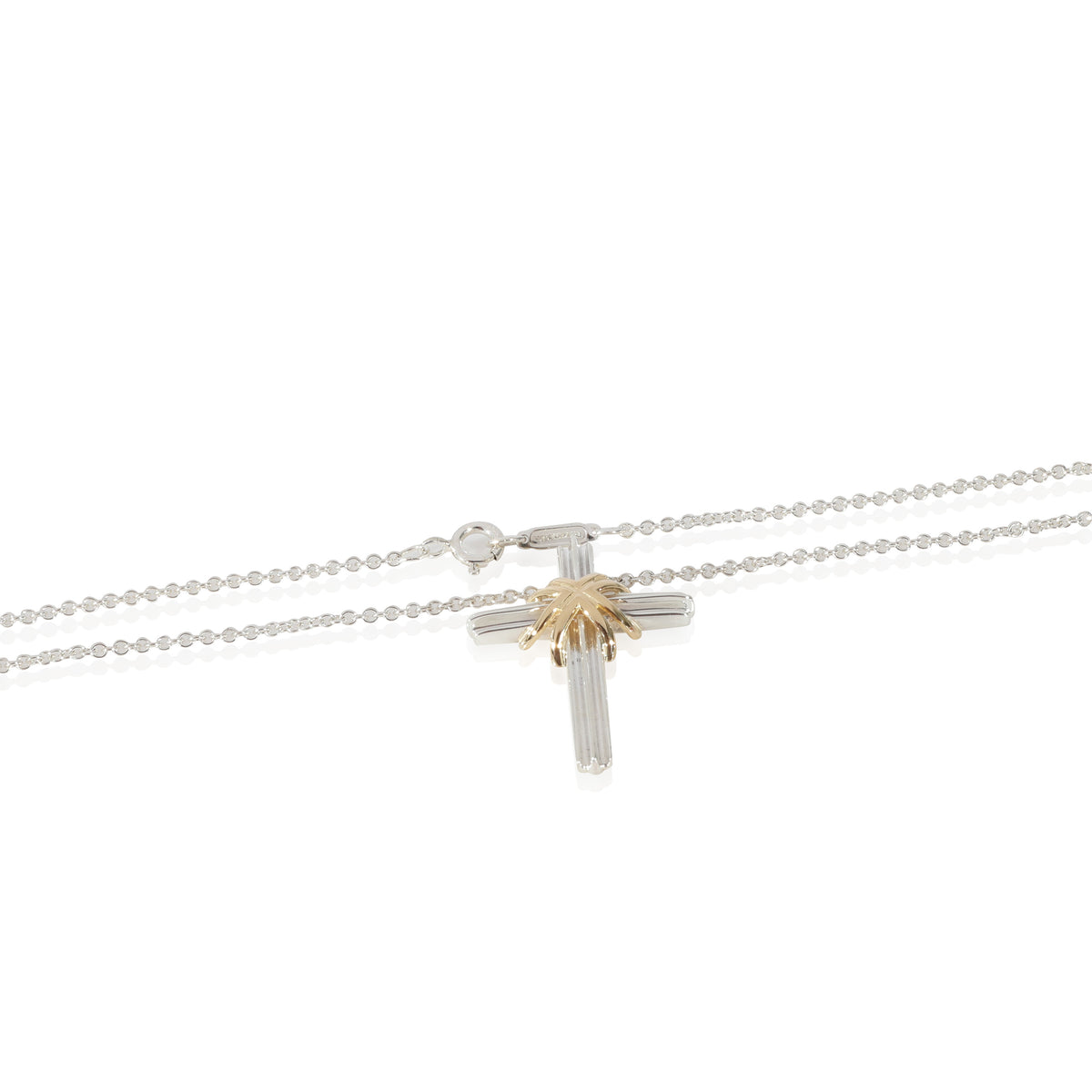 Tiffany & Co. Cross Pendant in 18k Yellow Gold/Sterling Silver