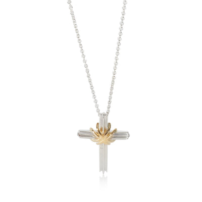 Tiffany & Co. Cross Pendant in 18k Yellow Gold/Sterling Silver