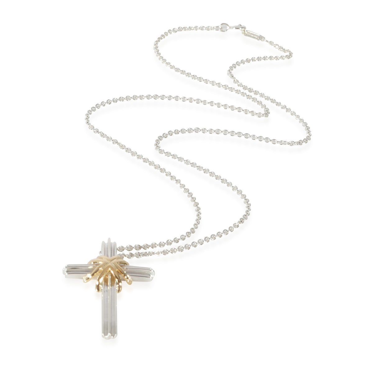 Tiffany & Co. Cross Pendant in 18k Yellow Gold/Sterling Silver