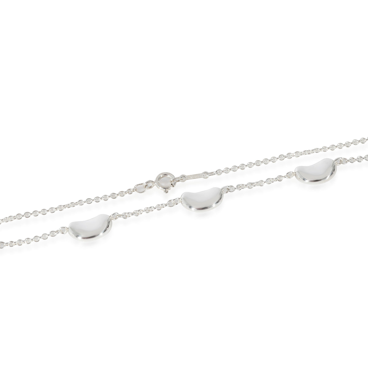 Tiffany & Co. Elsa Peretti Bean 5 Station Necklace in Sterling Silver
