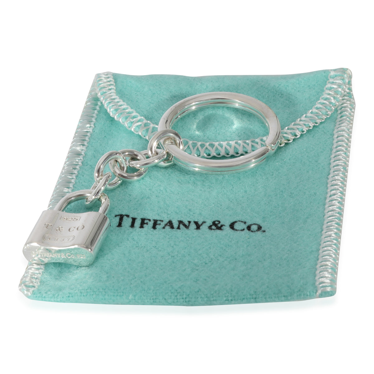 Tiffany & Co. 1837 Padlock Key Ring in Sterling Silver