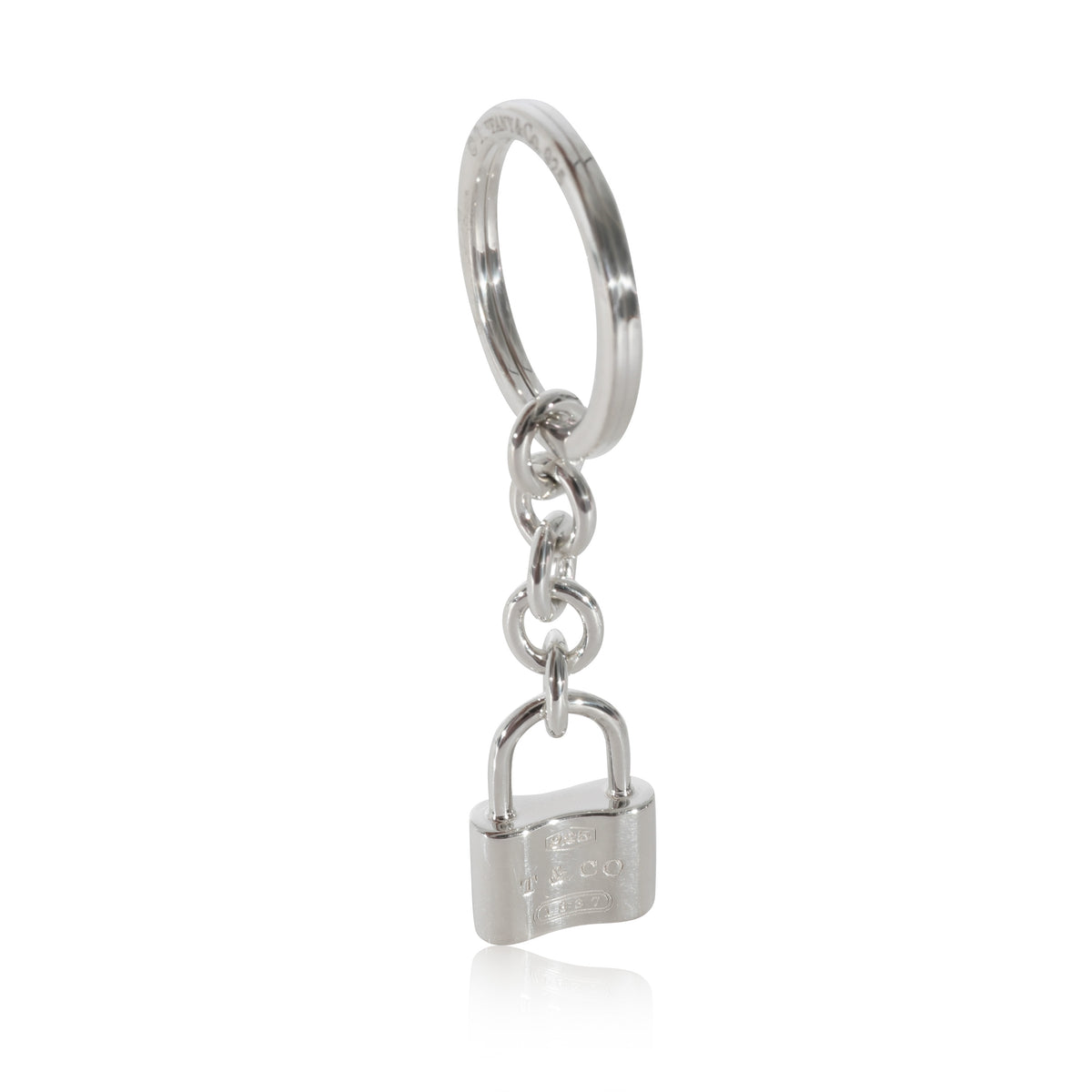 Tiffany & Co. 1837 Padlock Key Ring in Sterling Silver