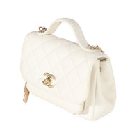 Chanel White Caviar Small Business Affinity Flap Bag