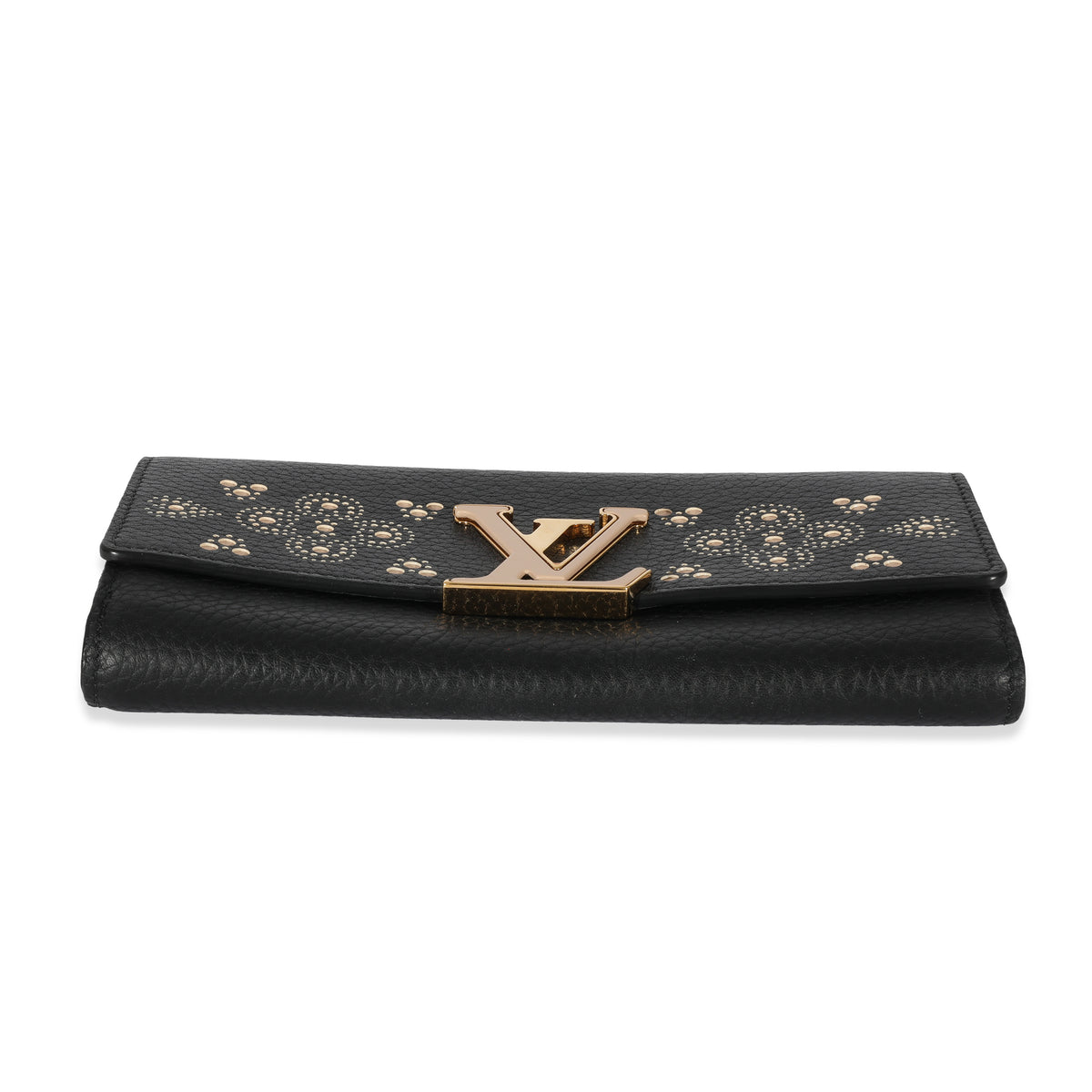 Louis Vuitton Black Leather Capucines Wallet, myGemma