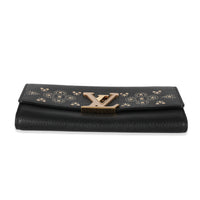 Louis Vuitton Black Leather Capucines Wallet