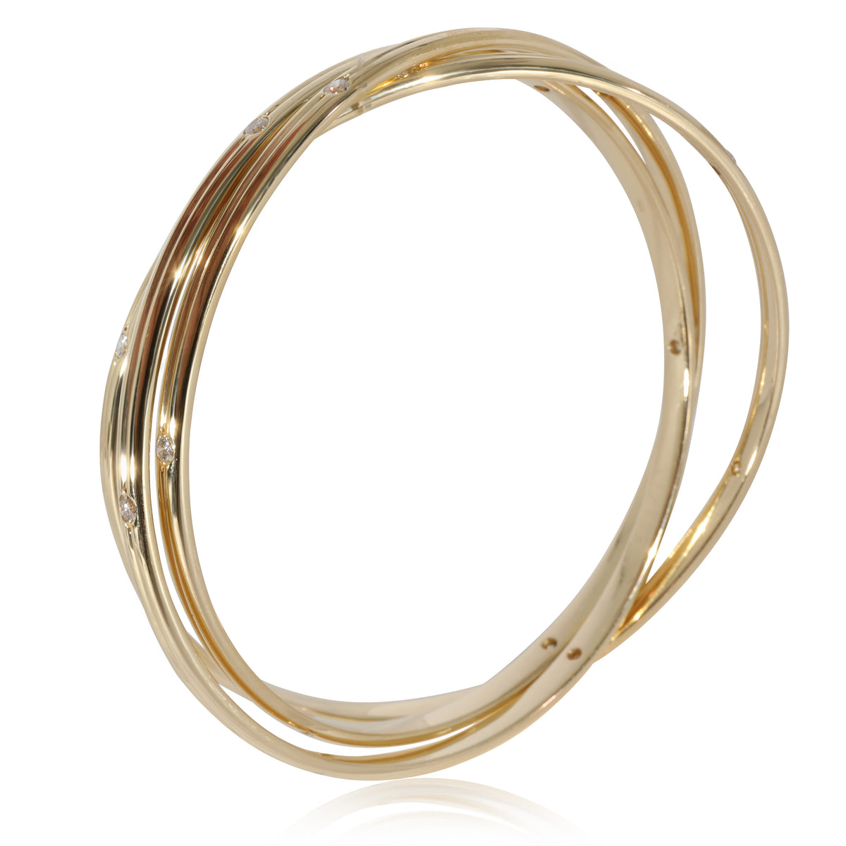 Cartier Vintage Constellation Trinity Bracelet in 18k Yellow Gold 1.08 CTW