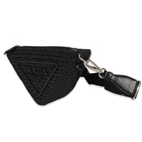 Prada Raffia Black Triangle Bag