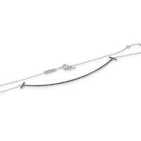 Tiffany & Co. Tiffany T Blue Sapphire Necklace in 18k White Gold