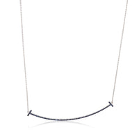 Tiffany & Co. Tiffany T Blue Sapphire Necklace in 18k White Gold