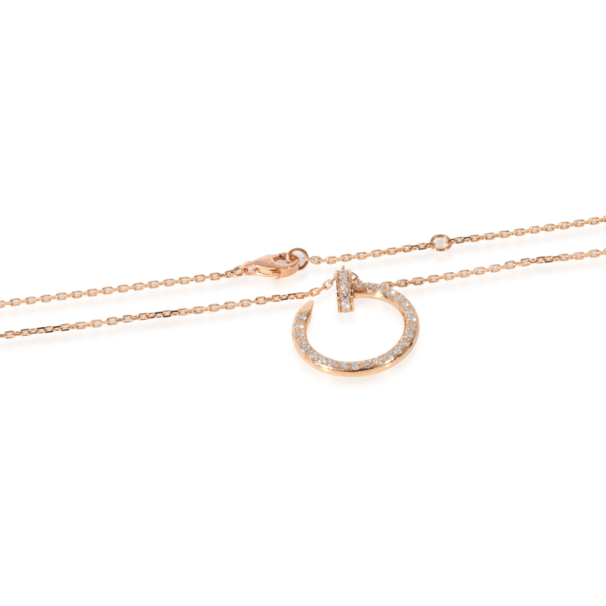 Cartier Juste un Clou Diamond Necklace in 18K Rose Gold 0.38 CTW