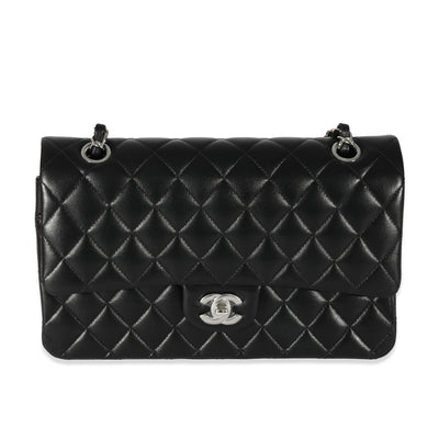 Chanel Black Lambskin Medium Classic Double Flap