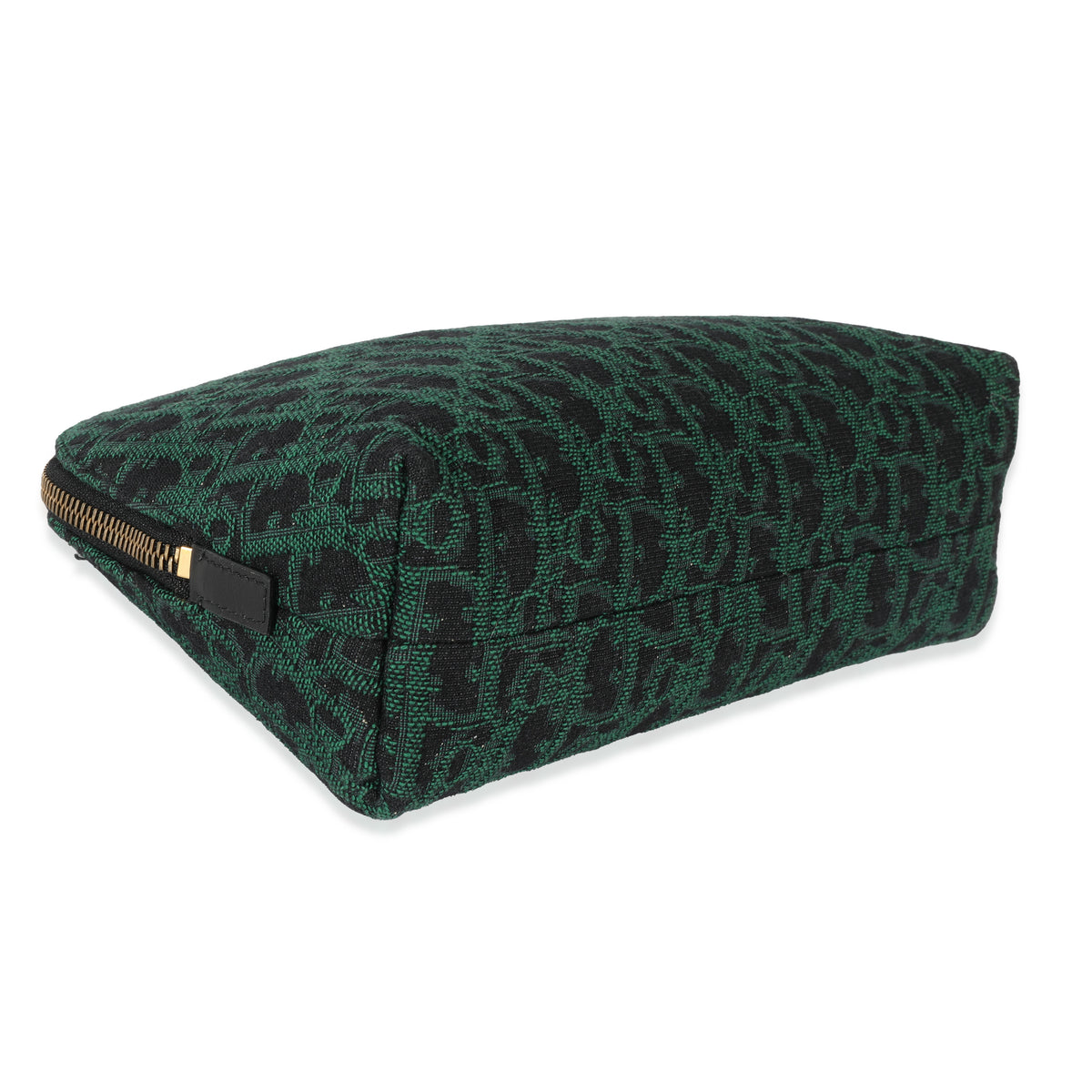 Christian Dior Canvas Green Oblique Cosmetic Pouch