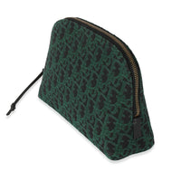 Christian Dior Canvas Green Oblique Cosmetic Pouch