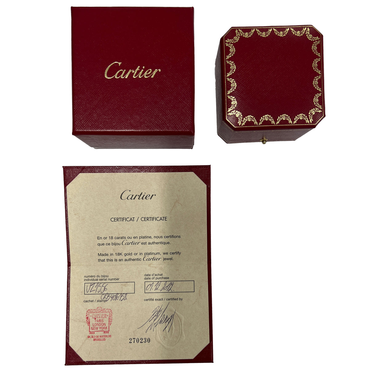 Cartier Trinity Ring in 18k 3 Tone Gold Small Model