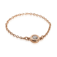 Tiffany & Co. Elsa Peretti By the Yard Ring in 18k Rose Gold 0.07 CTW