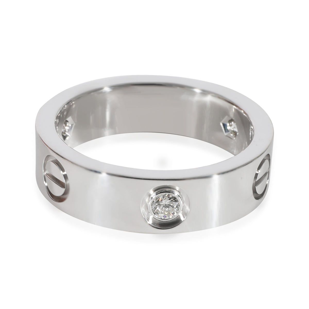 Cartier Love Diamond Ring in 18k White Gold 0.22 CTW