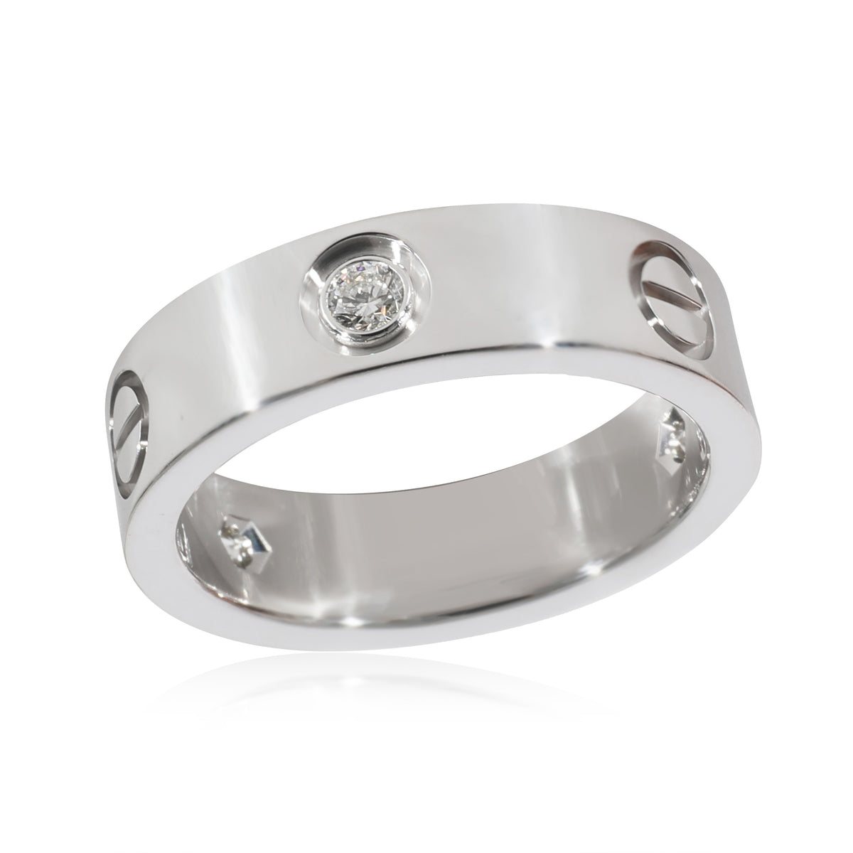 Cartier Love Diamond Ring in 18k White Gold 0.22 CTW