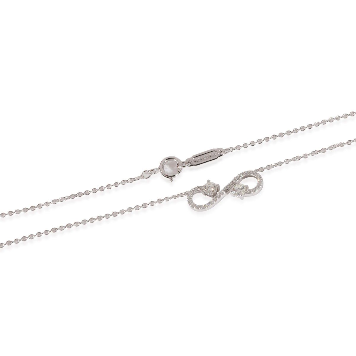 Tiffany & Co. Infinity Diamond Pendant in Platinum 0.35 CTW