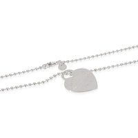 Tiffany & Co. Return To Tiffany Heart Pendant On a Bead Chain in Sterling Silver