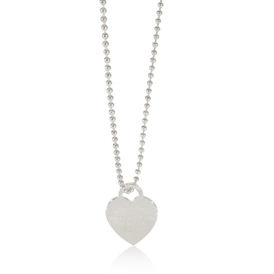 Tiffany & Co. Return To Tiffany Heart Pendant On a Bead Chain in Sterling Silver