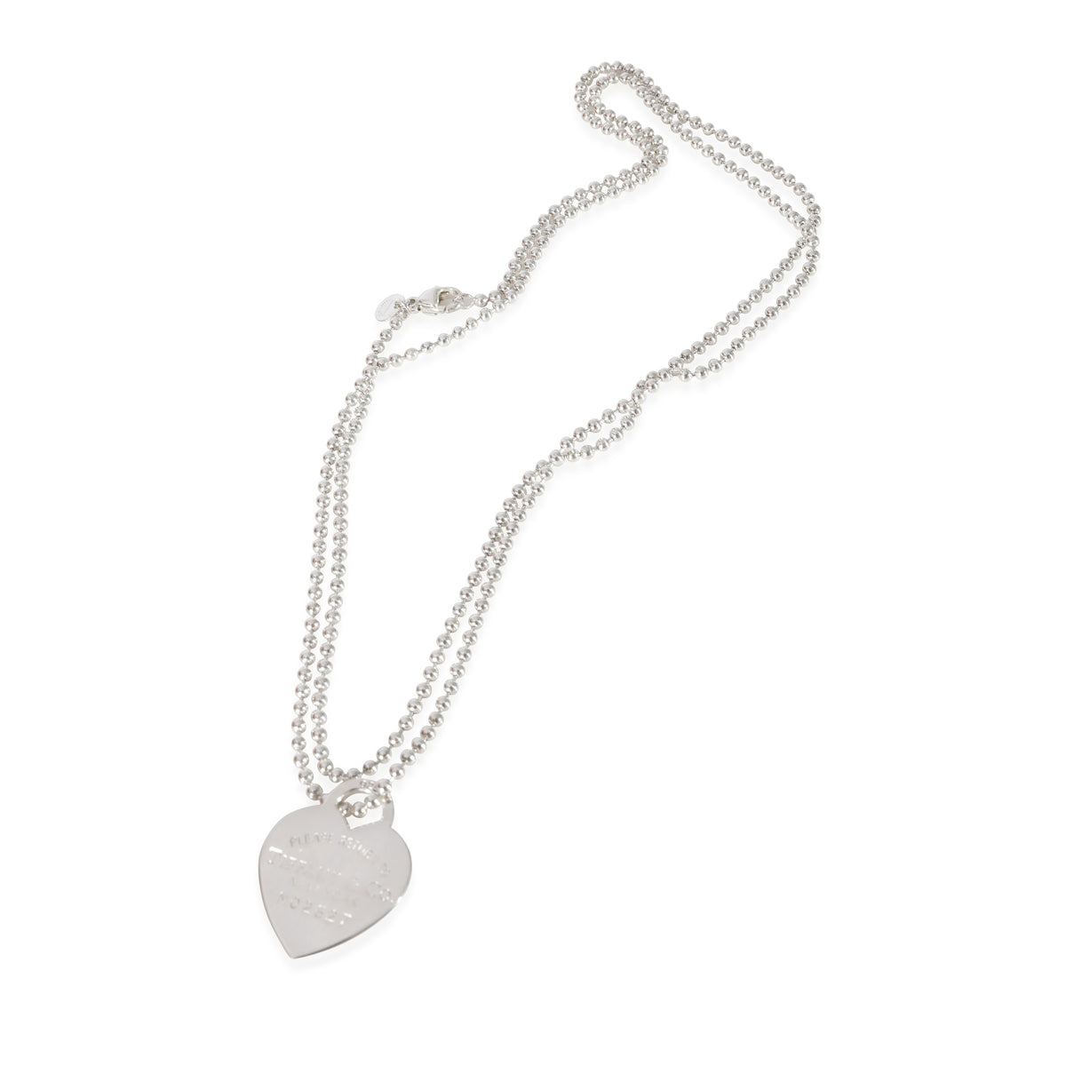 Tiffany & Co. Return To Tiffany Heart Pendant On a Bead Chain in Sterling Silver