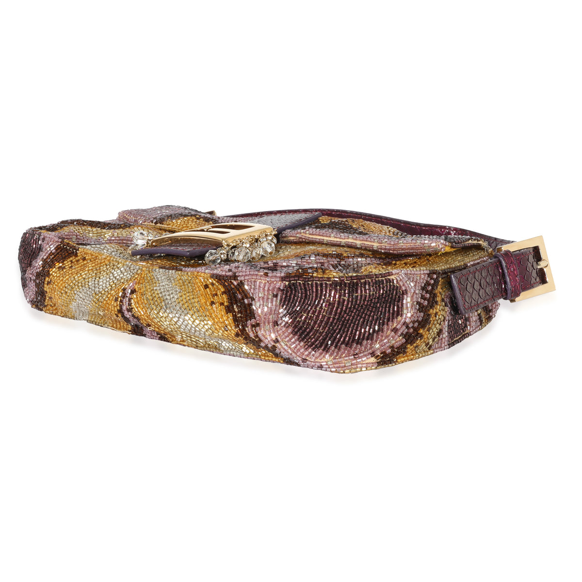 Fendi Sequin Python Swirl Baguette Bag