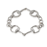 Gucci Diamond Horsebit Bracelet in 18k White Gold 2.33 CTW