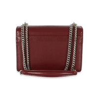 Saint Laurent Burgundy Leather Mini Sunset Chain Bag