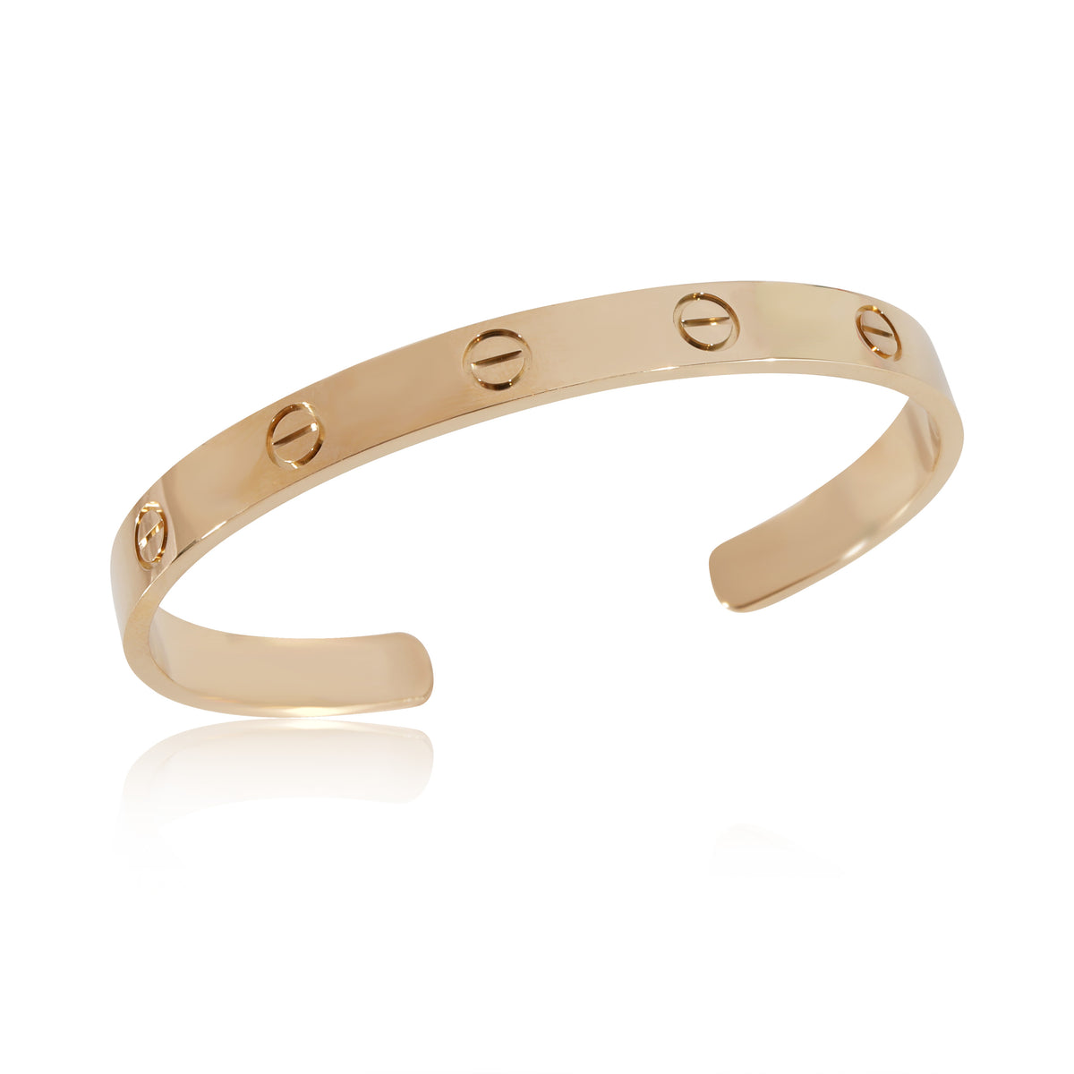 Cartier Love Cuff Bracelet 18K Yellow Gold Size 17