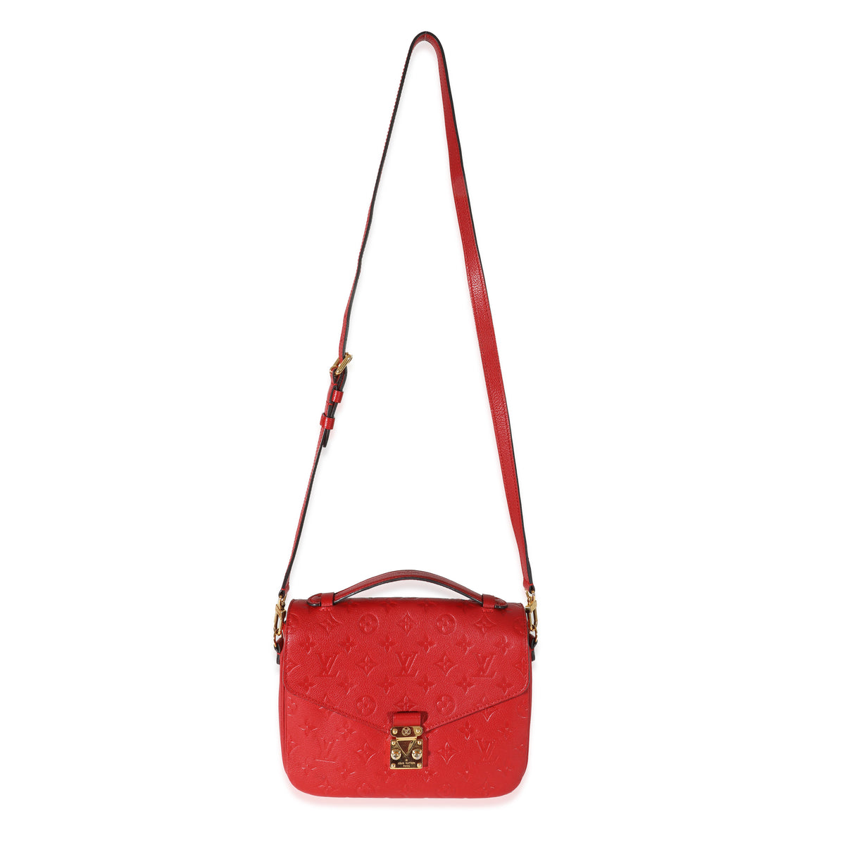Louis Vuitton Pochette Metis Monogram Empreinte Scarlet in Leather